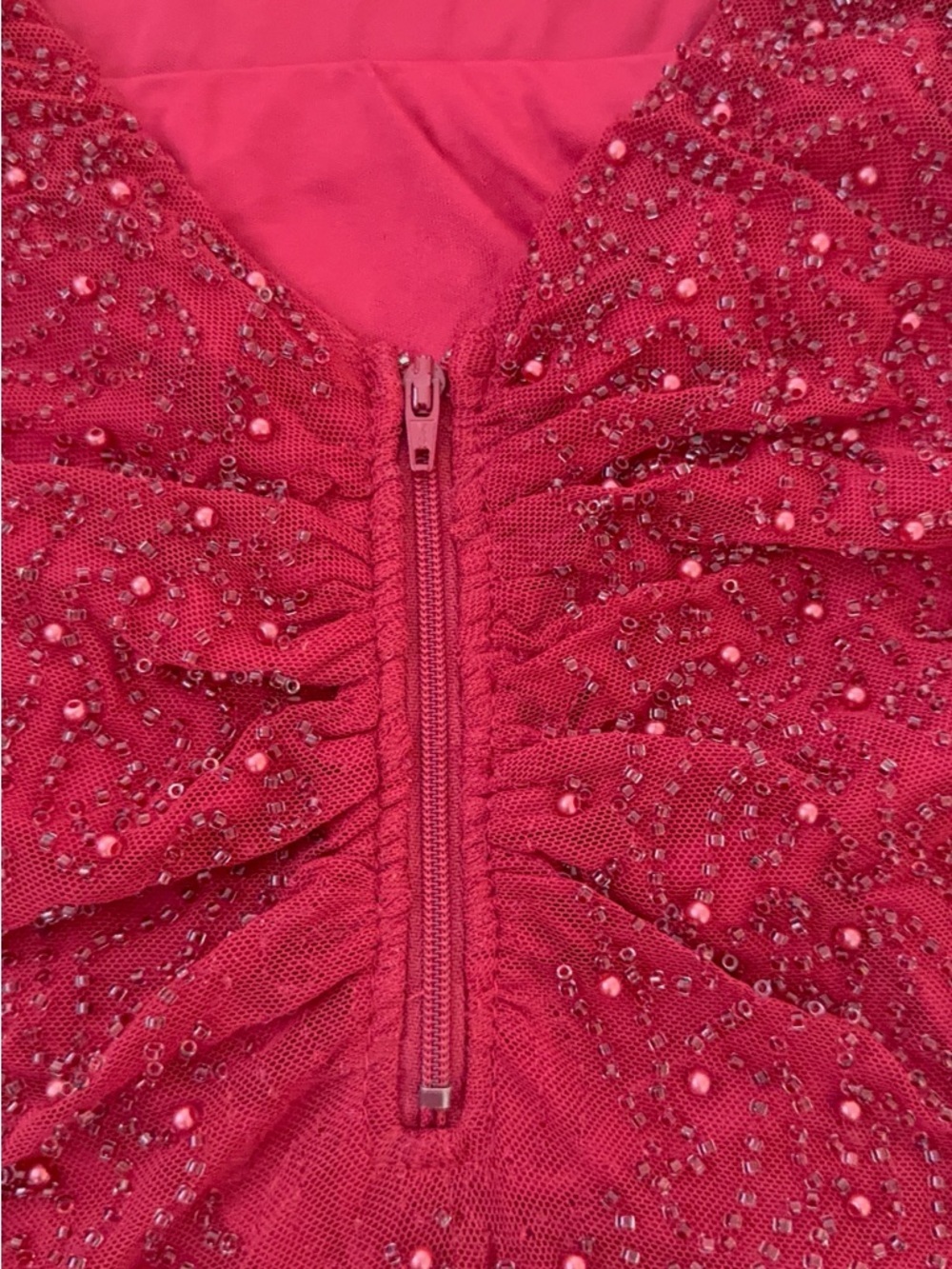 Windsor Red Beaded Mini Dress NWT Backless Strappy Bodycon Size Small - Picture 6 of 8